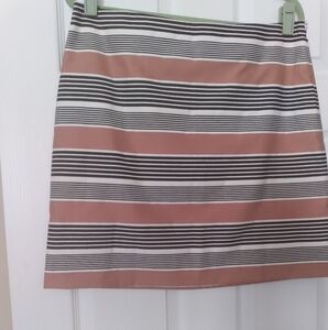 Ann Taylor Loft Striped Mini Skirt Cotton  Office/Work, Travel, Preppy, Academia